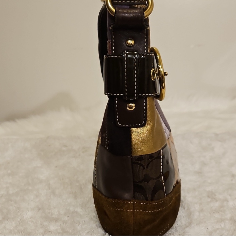 Coach Holiday Patchwork Handbag/ Shoulder Bag. Li… - image 6